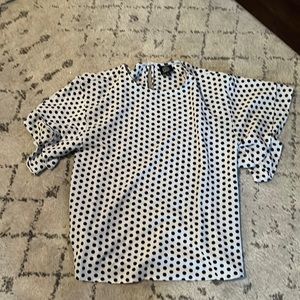 Nordstrom Rack- Black and White Polka Dot Business Blouse